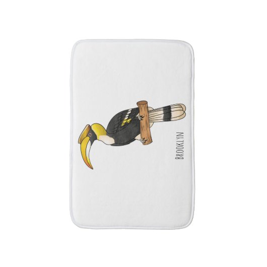 Grote cartoon van hondvogel badmat (Voorkant Verticaal)