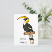 Grote cartoon van hondvogel briefkaart (Staand voorkant)