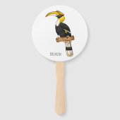 Grote cartoon van hondvogel handwaaier (Achterkant)