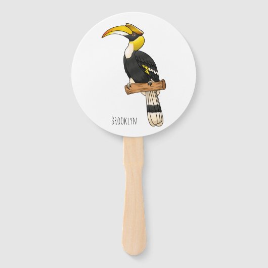 Grote cartoon van hondvogel handwaaier (Voorkant)