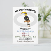 Grote cartoon van hondvogel kaart (Staand voorkant)