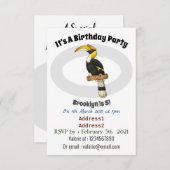 Grote cartoon van hondvogel kaart (Voorkant / Achterkant)