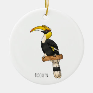 Grote cartoon van hondvogel keramisch ornament