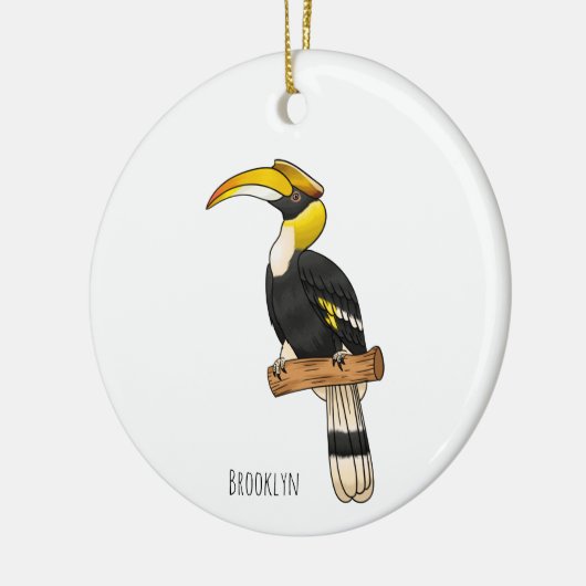 Grote cartoon van hondvogel keramisch ornament (Links)