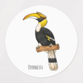 Grote cartoon van hondvogel labels (Design 2)