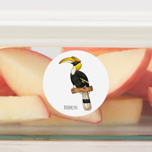 Grote cartoon van hondvogel labels (Aangebracht)