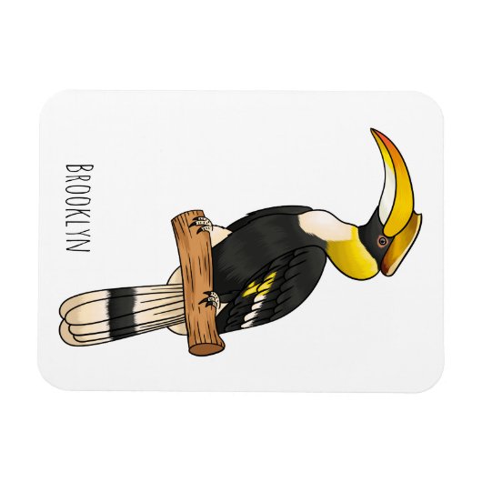 Grote cartoon van hondvogel magneet (Horizontaal)