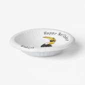 Grote cartoon van hondvogel papieren kommen (Gebogen)