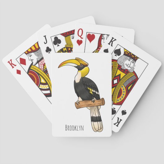 Grote cartoon van hondvogel pokerkaarten (Achterkant)