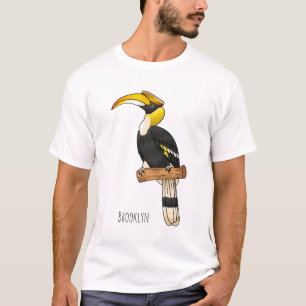 Grote cartoon van hondvogel t-shirt