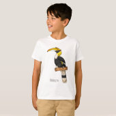 Grote cartoon van hondvogel t-shirt (Voorkant volledig)