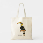 Grote cartoon van hondvogel tote bag (Achterkant)