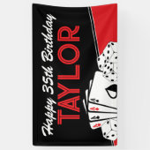 Grote Casino Poker Card Verjaardagspartij Banner B (Verticaal)