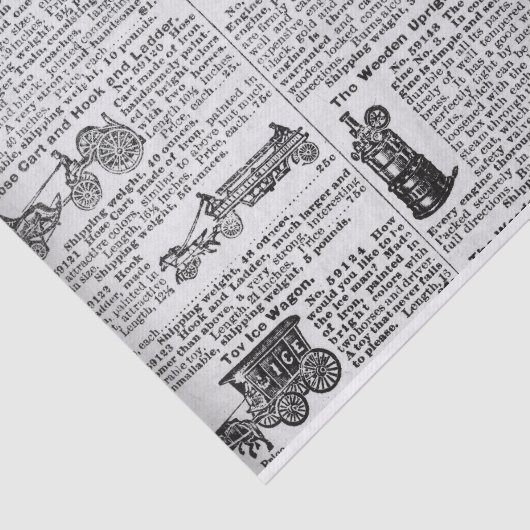 Grote cataloguspagina tissuepapier (Detail)