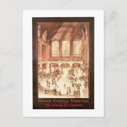 Grote centrale terminal briefkaart (Voorkant)