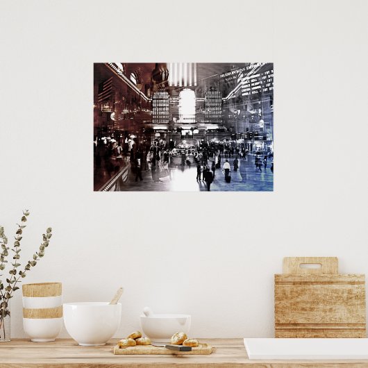Grote centrale terminal, NYC, treinstation Poster (Keuken)
