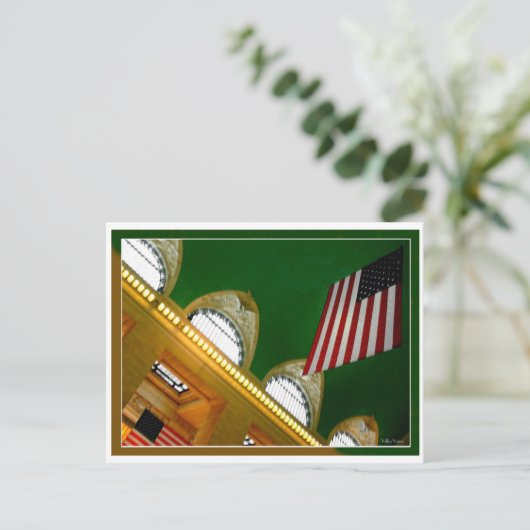 Grote centrale vlag briefkaart (Staand voorkant)