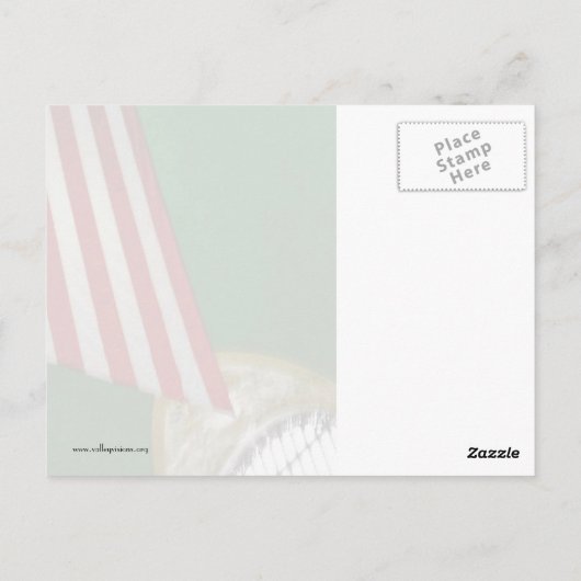 Grote centrale vlag briefkaart (Achterkant)