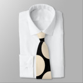 Grote Champagne Polka Dots op zwart Stropdas (Gebonden)