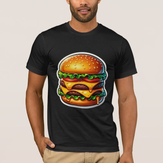 GROTE CHEESEBURGER LIEFDE 5 T-SHIRT (Voorkant)