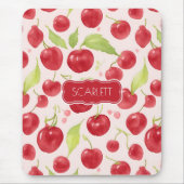 Grote Cherry Waterverf Kleurrijke Personaliz Patte Muismat (Voorkant)