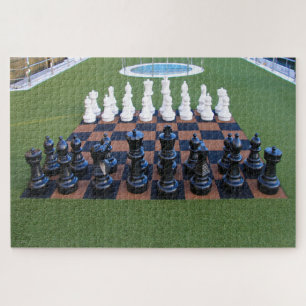 Grote chess-set on crup ship legpuzzel