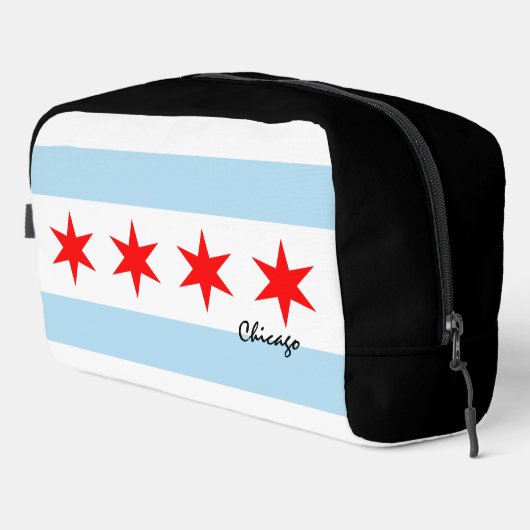 Grote Chicago tas, mode, Chicago vlag Toilettasje (Rechterhoek)