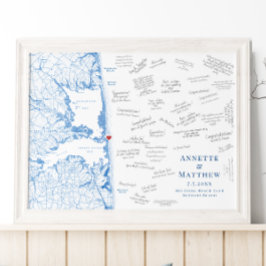 Grote Chill Beach Club Trouwgastboek Poster