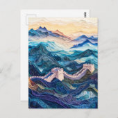 Grote Chinese Muur bij zonsopgang Briefkaart (Voorkant / Achterkant)