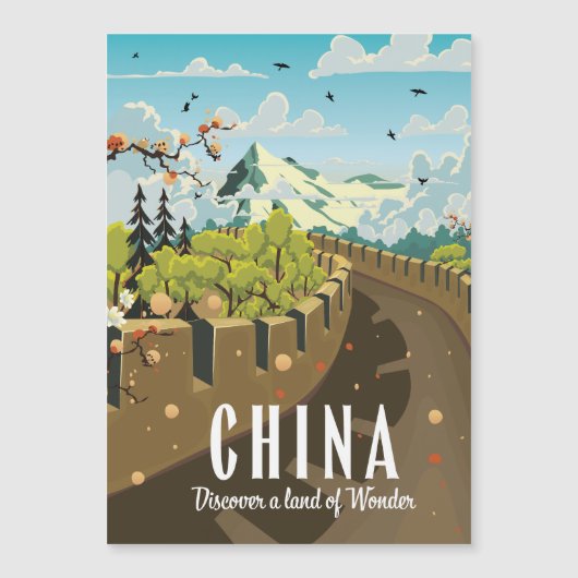 Grote Chinese Muur reisposter (Voorkant)