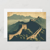 Grote Chinese Muur Reizen Briefkaart (Voorkant / Achterkant)