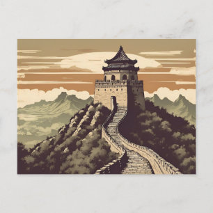 Grote Chinese Muur Reizen Briefkaart