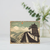 Grote Chinese Muur Reizen Briefkaart (Staand voorkant)