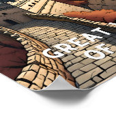  Grote Chinese muur reizen Chinees Beijing Poster (Hoek)