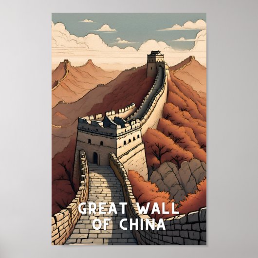  Grote Chinese muur reizen Chinees Beijing Poster (Voorkant)