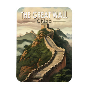 Grote Chinese Muur Reizen Kunst Vintage Magneet