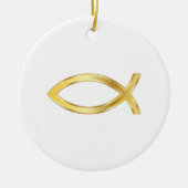 GROTE CHRISTELIJKE VIS KERAMISCH ORNAMENT (Voorkant)
