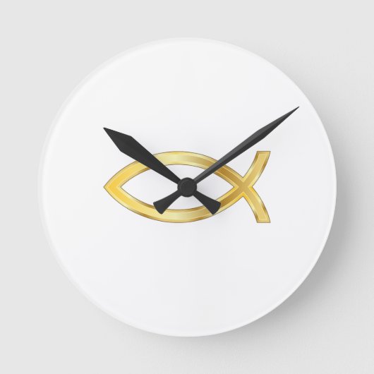 GROTE CHRISTELIJKE VIS RONDE KLOK (Voorkant)