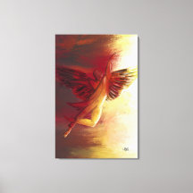 Grote Christelijke Wall Art Angel No. 1 in rood
