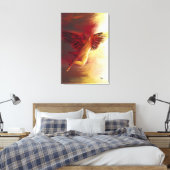 Grote Christelijke Wall Art Angel No. 1 in rood Canvas Afdruk (Insitu (Slaapkamer))