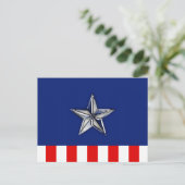 Grote Chroom als Silver Star op feestelijke kleure Briefkaart (Staand voorkant)