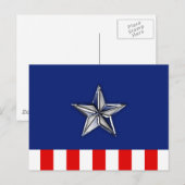 Grote Chroom als Silver Star op feestelijke kleure Briefkaart (Voorkant / Achterkant)
