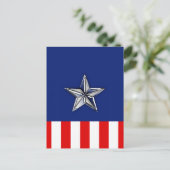 Grote Chroom als Silver Star op feestelijke kleure Briefkaart (Staand voorkant)