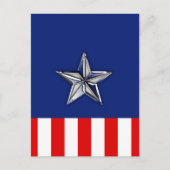 Grote Chroom als Silver Star op feestelijke kleure Briefkaart (Voorkant)