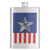 Grote Chroom als Silver Star op feestelijke kleure Flacon (Voorkant)