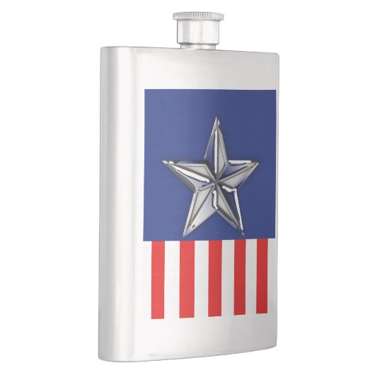 Grote Chroom als Silver Star op feestelijke kleure Flacon (Rechts)