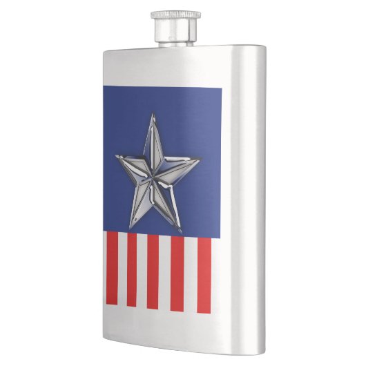 Grote Chroom als Silver Star op feestelijke kleure Flacon (Links)