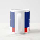 Grote Chroom als Silver Star op feestelijke kleure Grote Koffiekop (Achterkant)