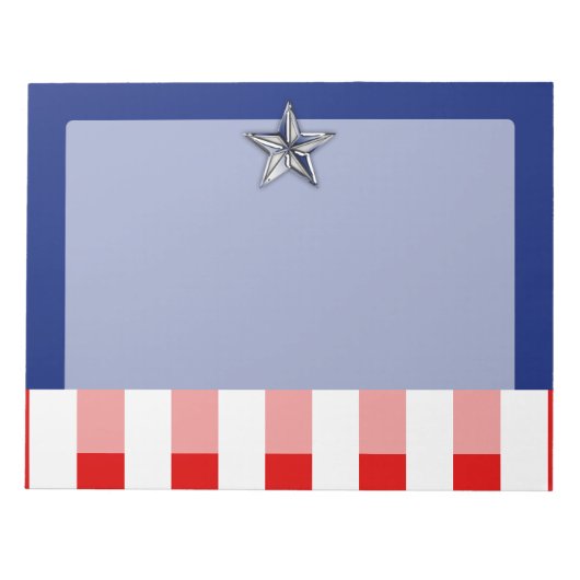 Grote Chroom als Silver Star op feestelijke kleure Notitieblok (Voorkant)