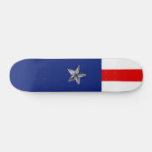 Grote Chroom als Silver Star op feestelijke kleure Persoonlijk Skateboard (Horizontaal)